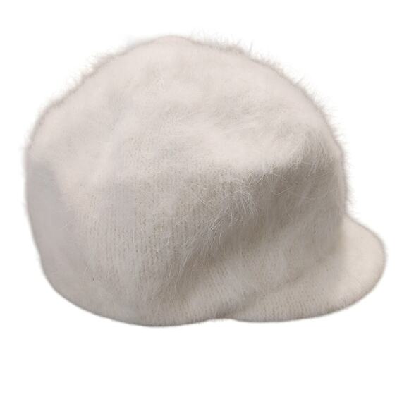 Womens Holiday Winter Hat Trim Angora Nylon Blend White OSFA main image 7